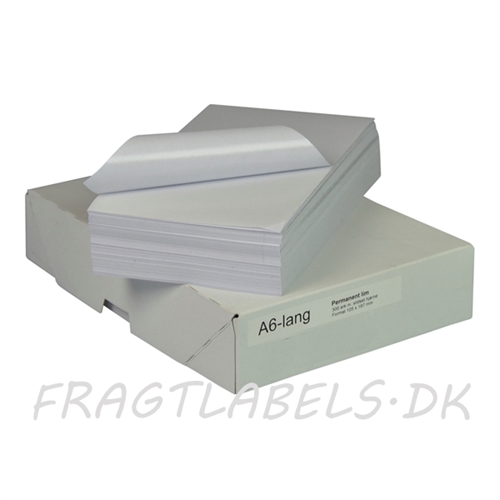 Fragt labels på ark, <br>105 x 196 mm, <br>300 labels/kasse